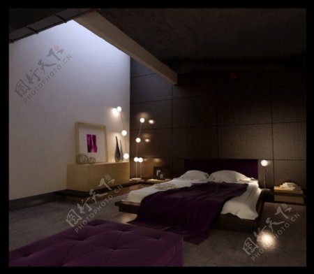 卧室3d模型案例图片