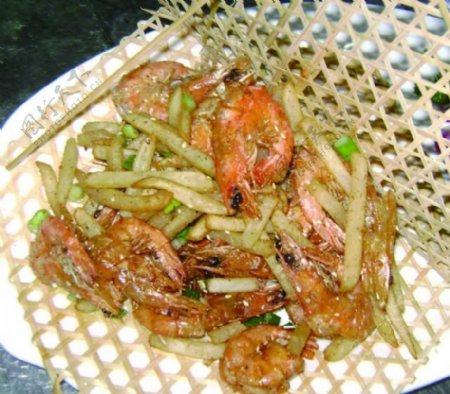 竹网薯条虾图片
