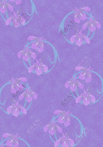 花斑紫色6组底纹花纹素材