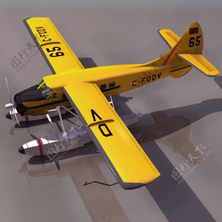 水獭飞机三维模型