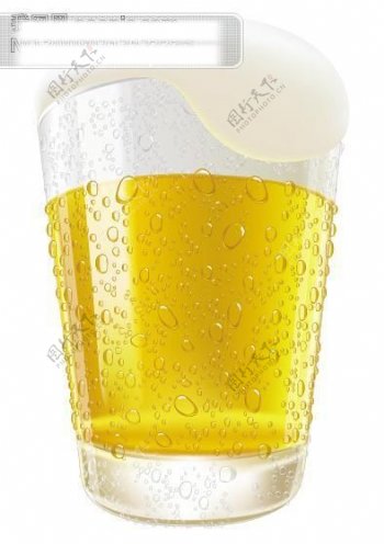 一杯啤酒矢量图