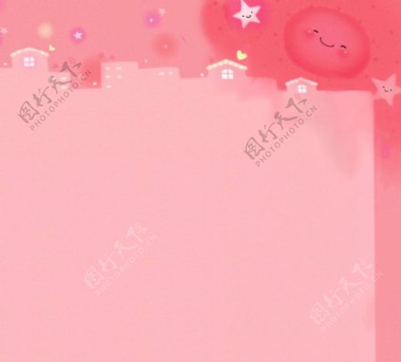 粉色可爱的韩国背景PPT模板