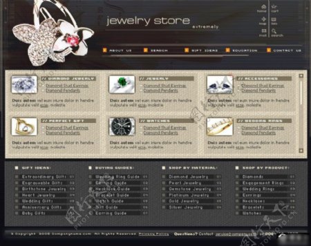 珠宝首饰宣传网页设计