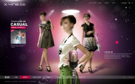 品牌女装服装公司网站模板