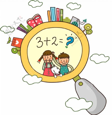 韩国儿童教育插画矢量图42