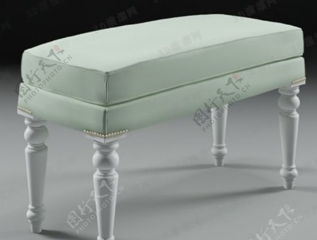 3D床尾凳模型