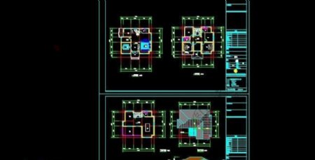 农村三层实用型别墅设计施工图12x10