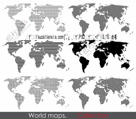 36款世界地图矢量图世界地图