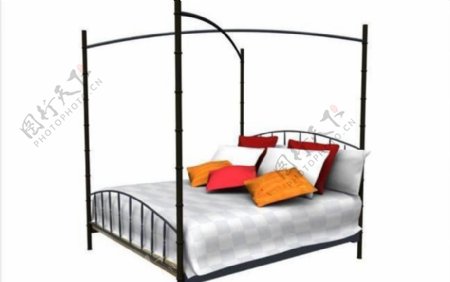 欧式家具床0093D模型