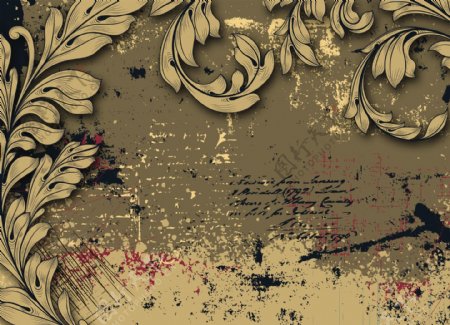古典花纹图案的背景04矢量素材