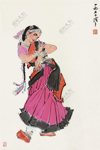 印度舞女图片