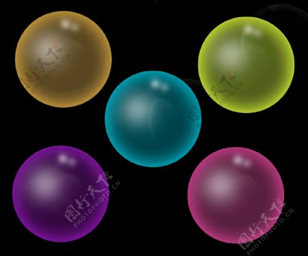 透明泡泡圈分层多种颜色素材