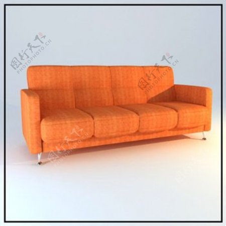 橙色的许多软沙发布艺沙发简约沙发柔软