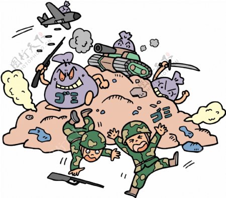 战争漫画图片