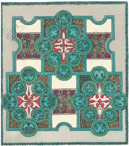 地毯花纹坐垫矩形毛毯图纹布料布匹欧洲风情印度风情