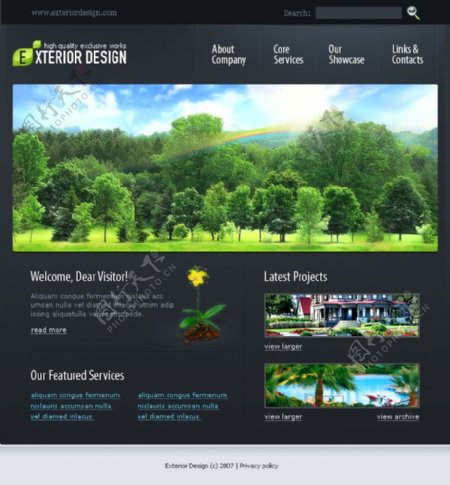 一款关于自然风景的网页设计