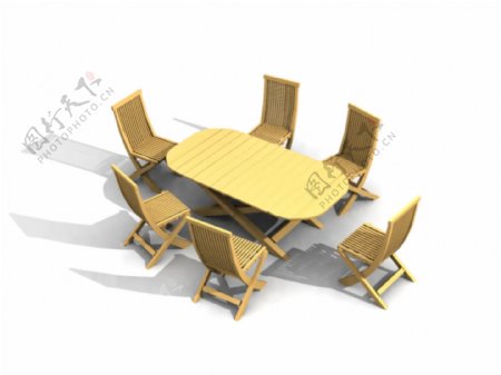 漂亮的桌椅3d模型家具图片素材82