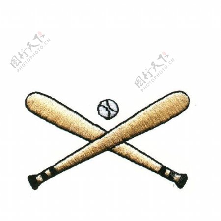 绣花棒球比赛体育运动娱乐活动棕色免费素材