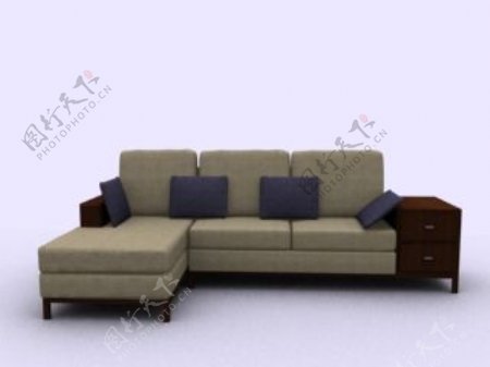 沙发组合3d模型家具效果图16