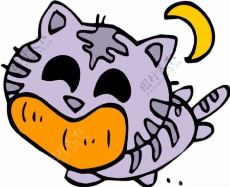 位图卡通动物老虎可爱卡通色彩免费素材