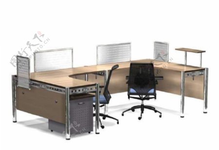 办公家具办公桌3d模型3d素材185
