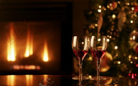 葡萄美酒圣诞图片