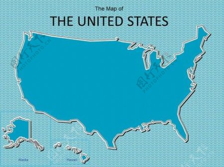美国地图幻灯片模板