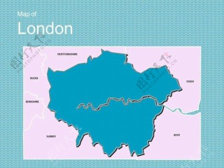 伦敦的地图模板