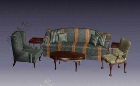 室内家具之外国沙发383D模型