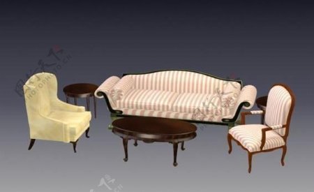 室内家具之外国沙发363D模型