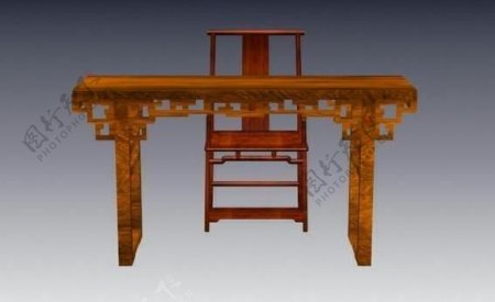 明清家具椅子3D模型a026