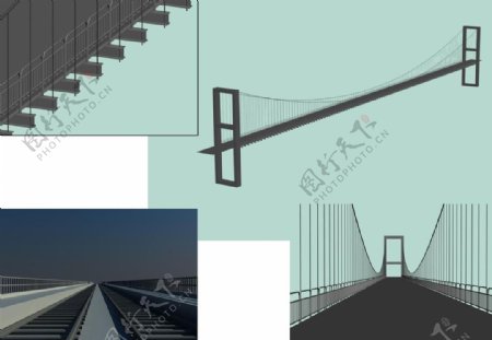 铁索大桥模型图片
