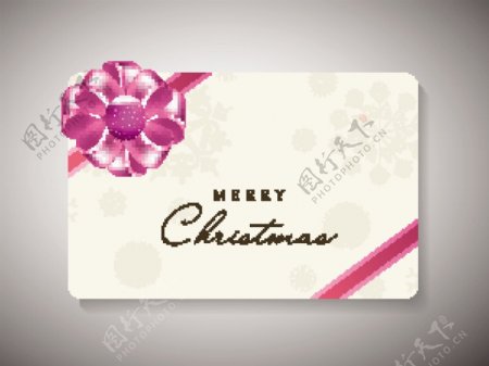 装饰礼品卡和圣诞庆典丝带