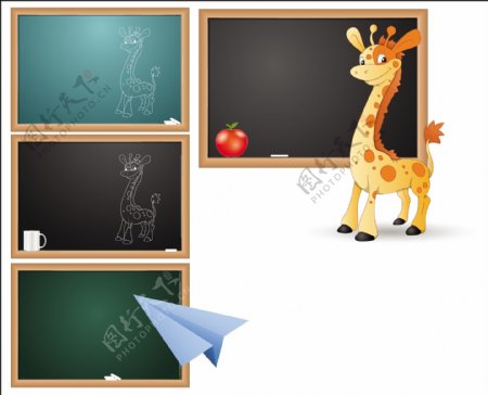 教室里的黑板和概念向量