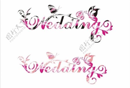 wedding字母图片