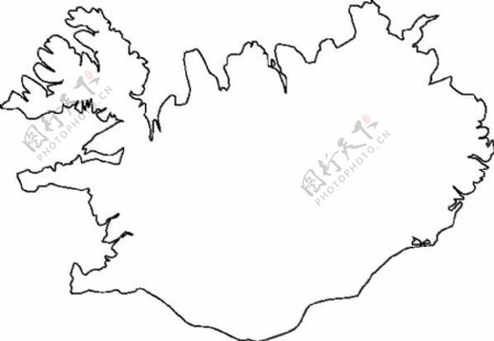 冰岛地图剪贴画