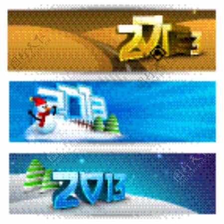2013新年banner矢量素材