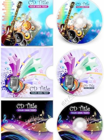 炫目潮流CD包装设计矢量素材