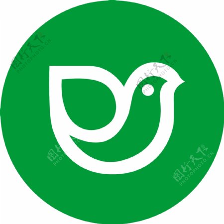 绿色设计小鸟图标
