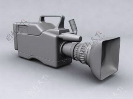 专业相机的3D模型