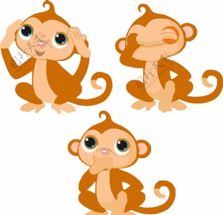 卡通可爱猴子图片