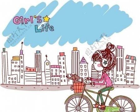 女生的生活GirlsLife骑车图片