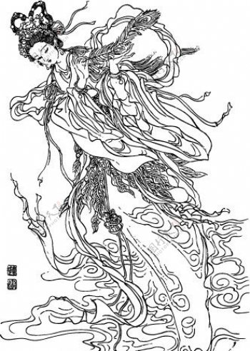 巫山神女矢量图图片