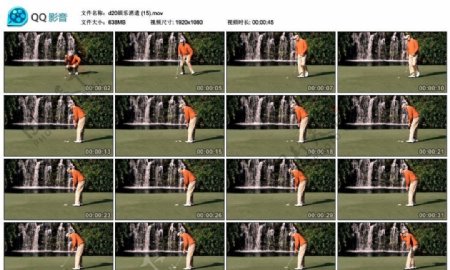 高尔夫球进洞高清实拍视频素材