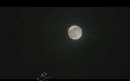 夜景月亮视频素材