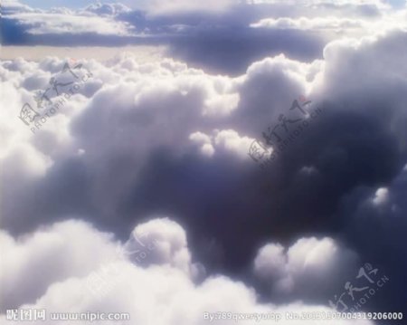 阳光白云背景视频素材