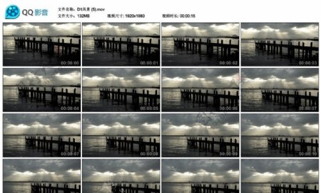 日落海边小港口高清实拍视频素材