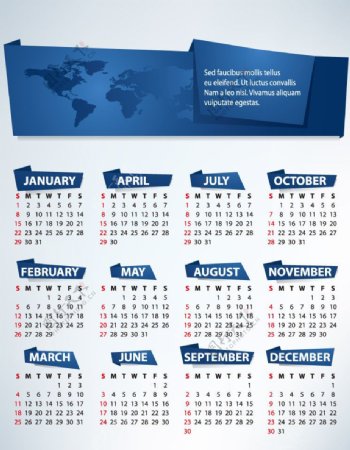 蓝色世界2012日历图片
