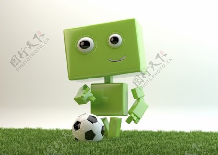 踢足球安卓机器人图片