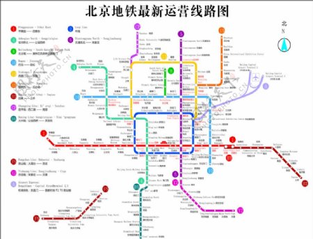 北京地铁路线图图片